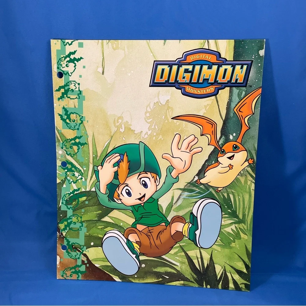 VTG Y2K Digimon 3-hole pocket folders - set of 2